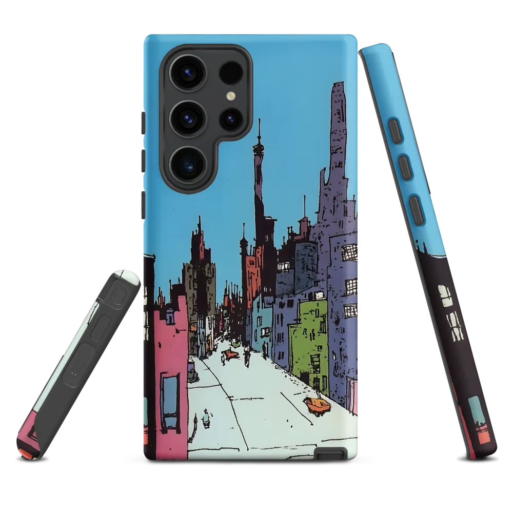 Vibrant Cityscape under the Moon