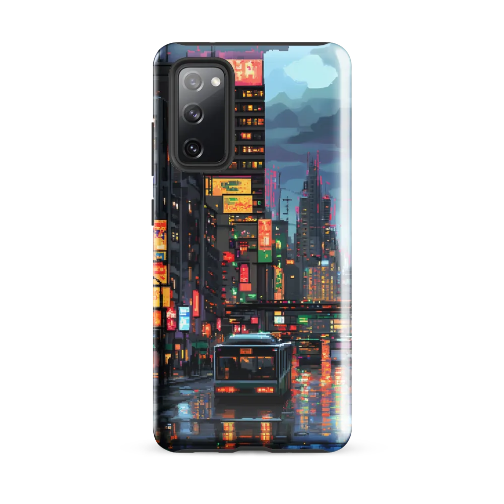 Neon Dreams: A Pixelated Urban Night