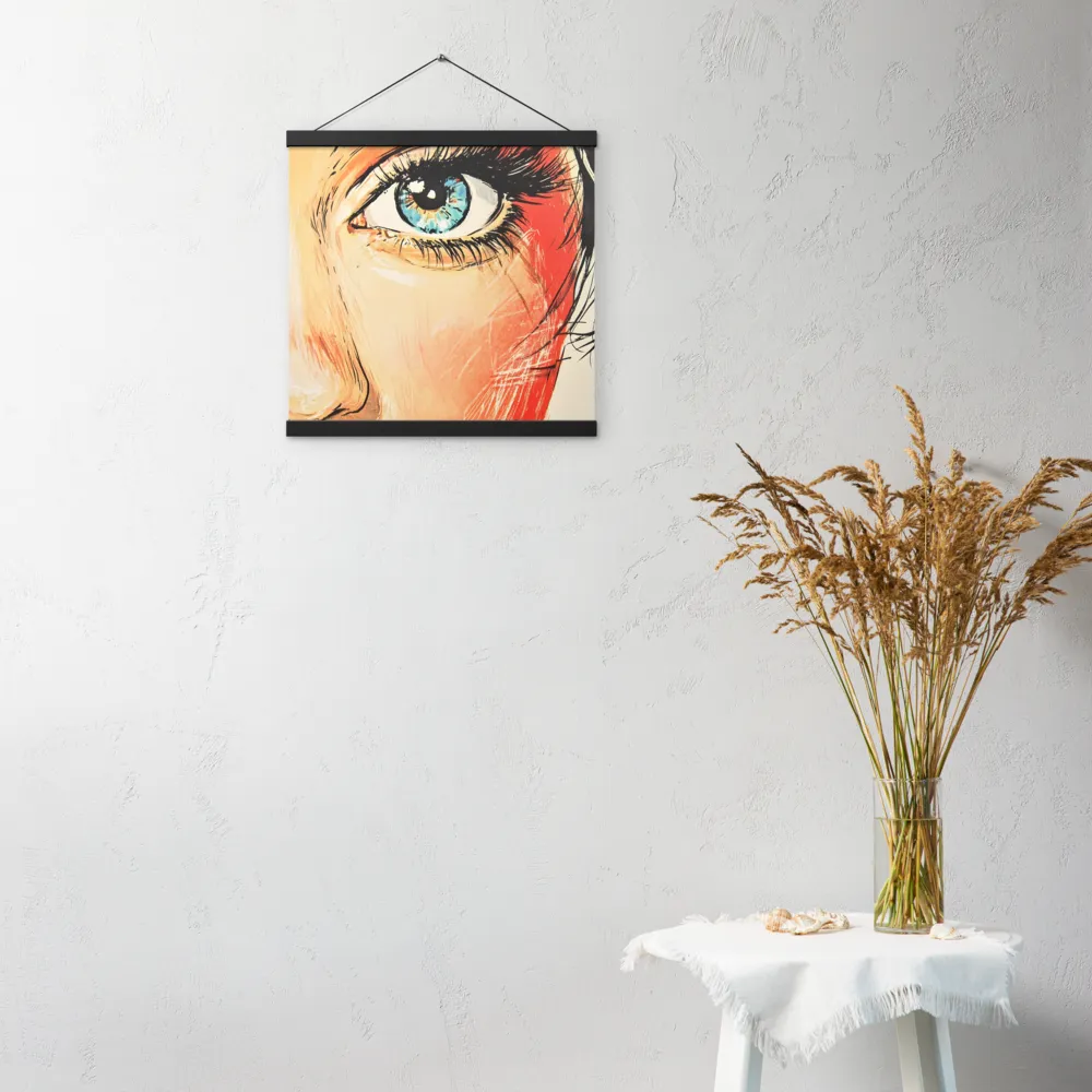 Gaze of Emotion | Poster With Black Wood Hanger | 16″×16″
