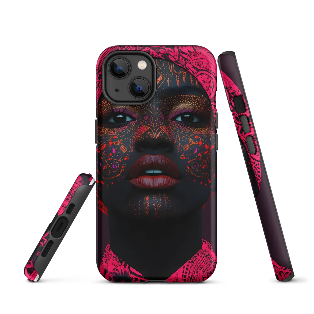 Neon Adornments: A Portrait of Cultural Expression