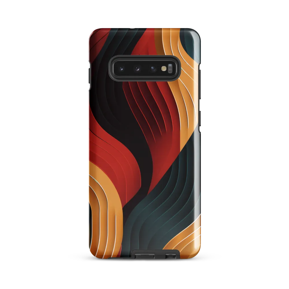 Dynamic Waves of Color | Phone Case |  S10 Plus | Tough Case | Glossy