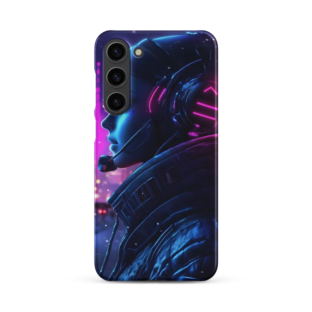 Dystopian Elegance: Cyberpunk Figure in Neon