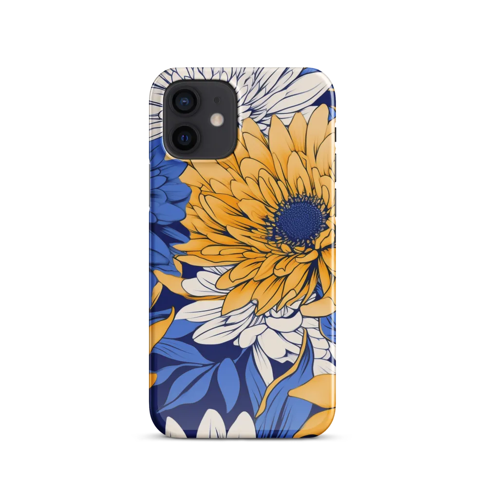 Floral Harmony in Blue and Yellow