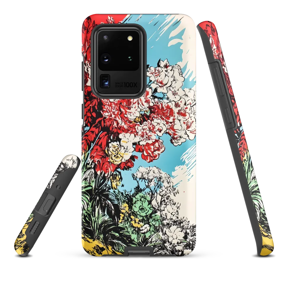 Floral Symphony in Bold Colors | Phone Case |  S20 Ultra | Tough Case | Matte