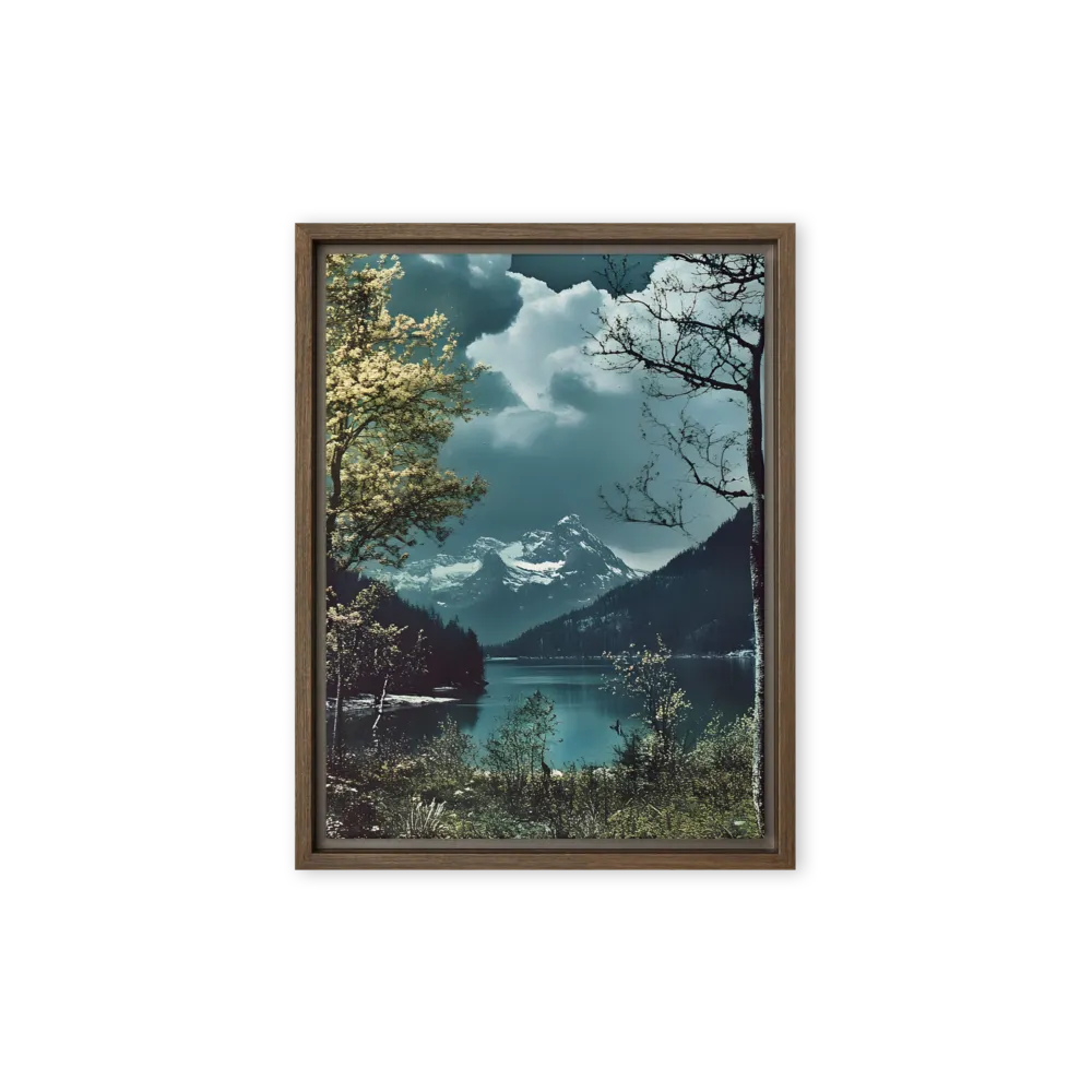 Whispers of Tranquility | Canvas with Brown Frame | 9″×12″