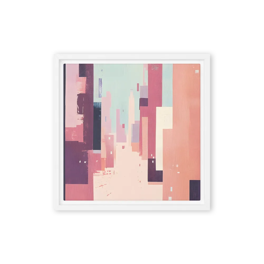 Tranquil Cityscape | Canvas with White Frame | 12″×12″