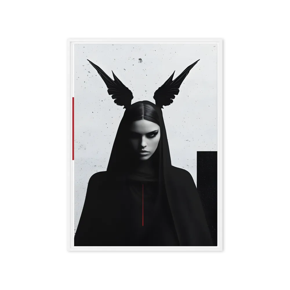 Whispers of Darkness | Canvas with White Frame | 20″×28″