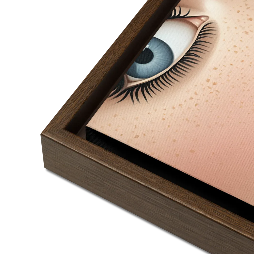 Intriguing Elegance | Canvas with Brown Frame | 16″×16″