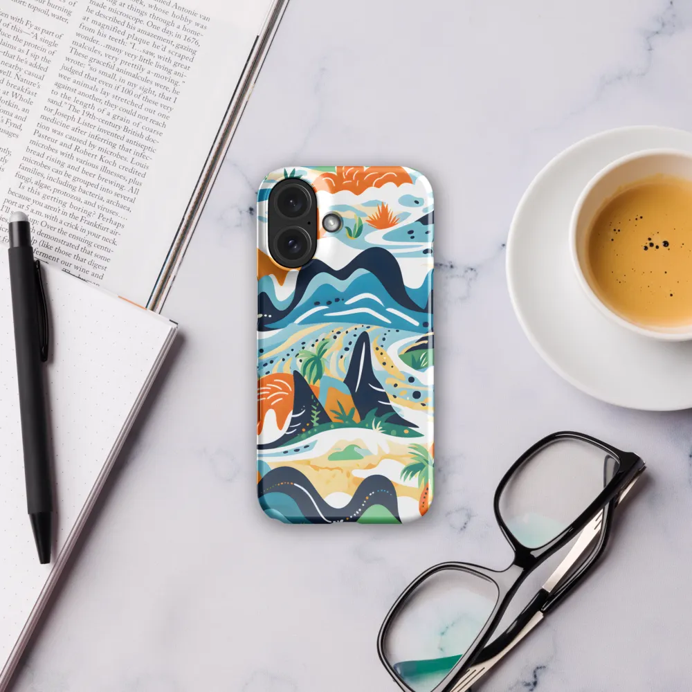 Abstract Tropical Landscape | Phone Case |  16 | Snap Case | Glossy