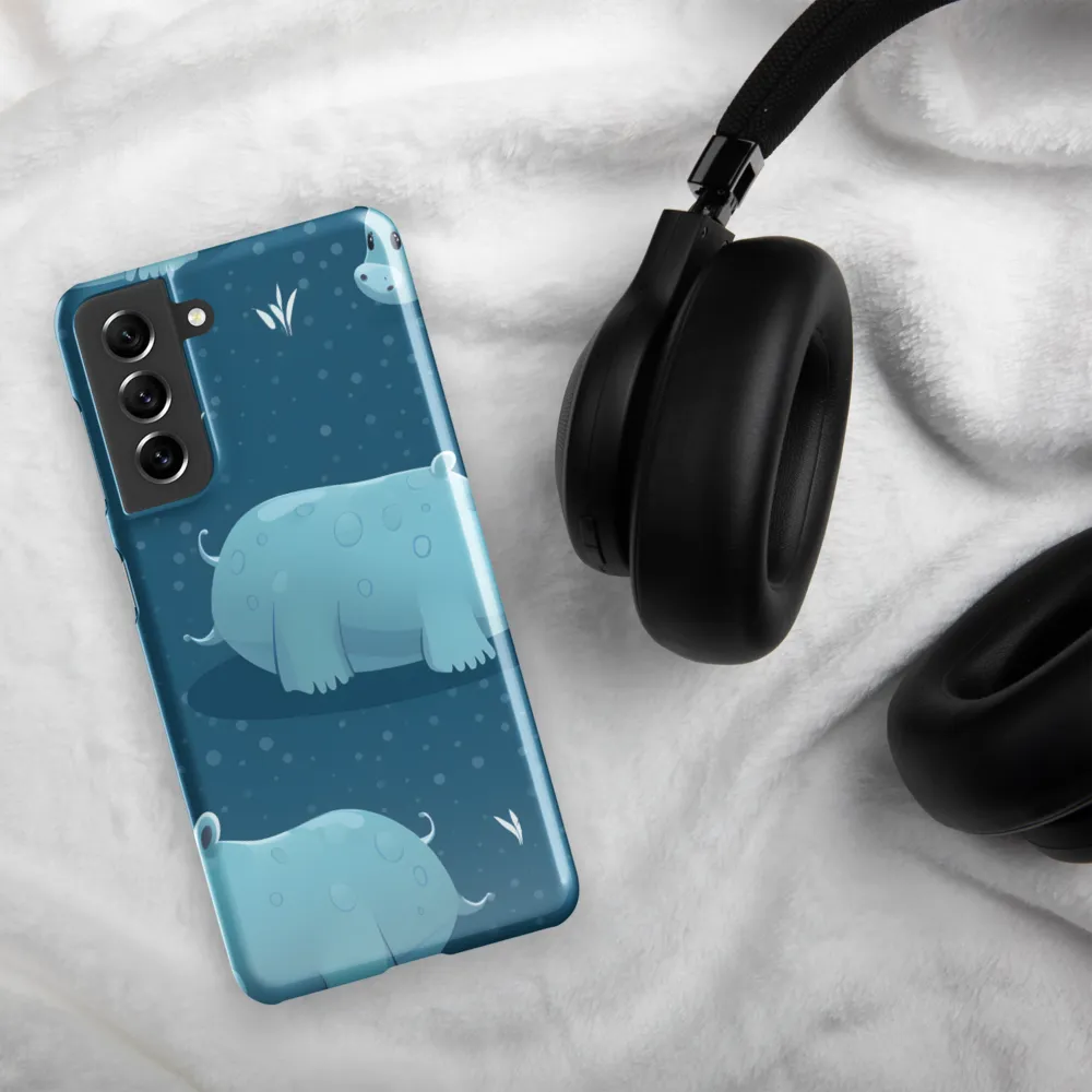 Whimsical Hippo Play | Phone Case |  S21 | Snap Case | Glossy