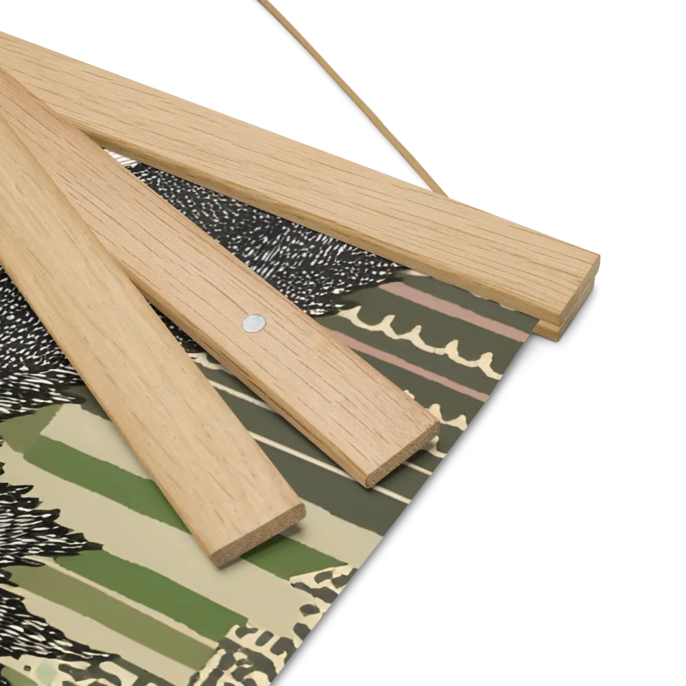 Reflections of the Forest | Poster With Oak Wood Hanger | 16″×16″
