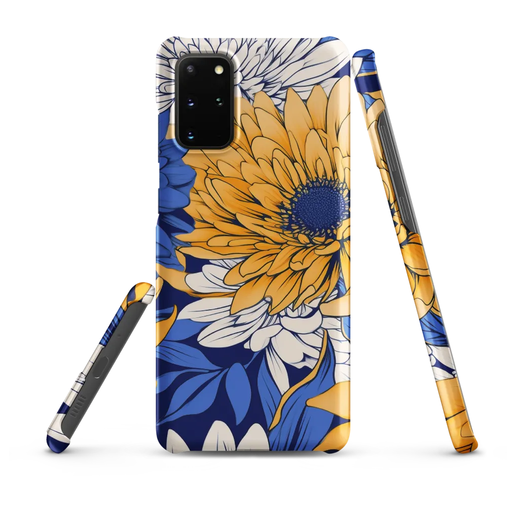 Floral Harmony in Blue and Yellow