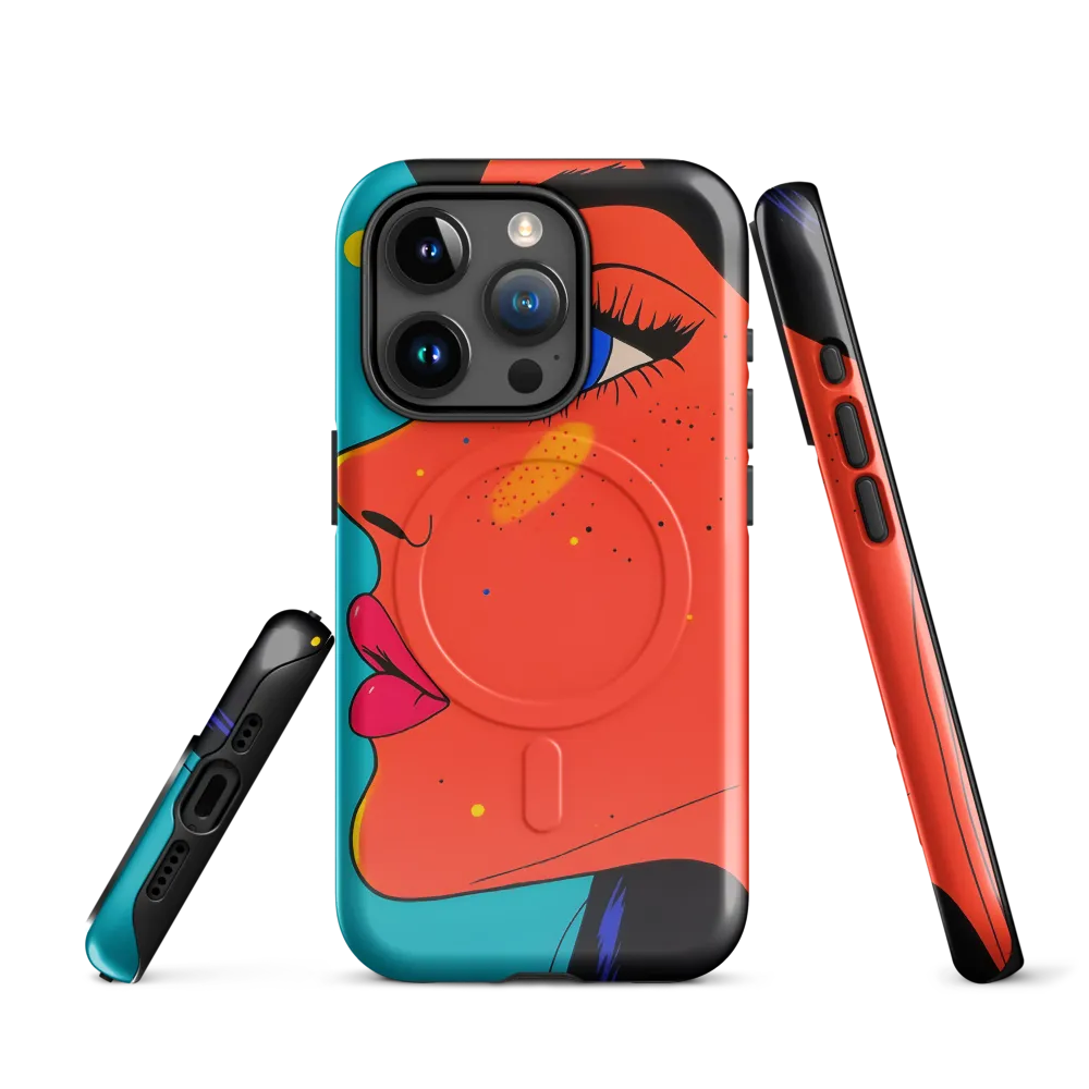 Vibrant Feminine Profile in Pop Art
