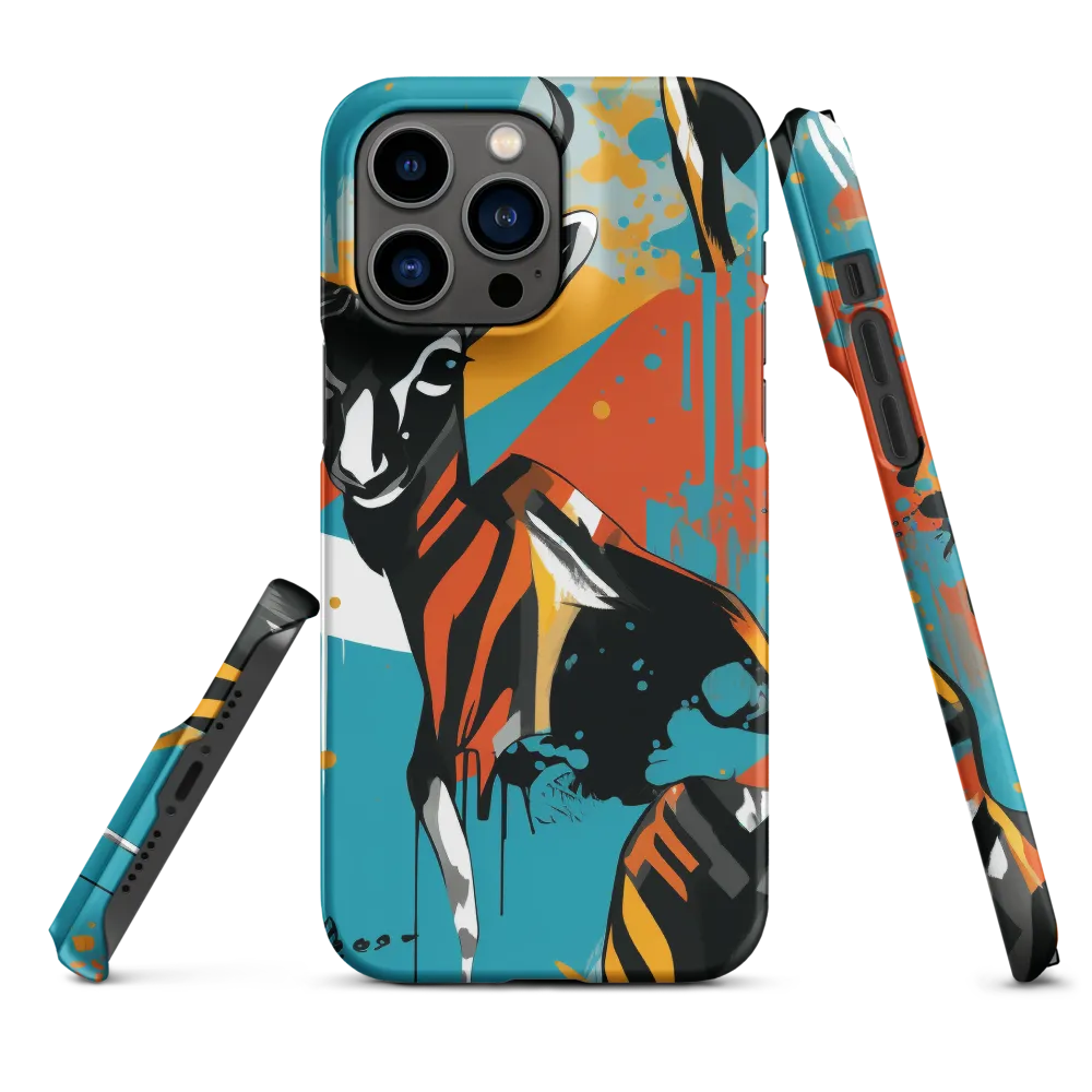 Dynamic Antelope in Vivid Abstract