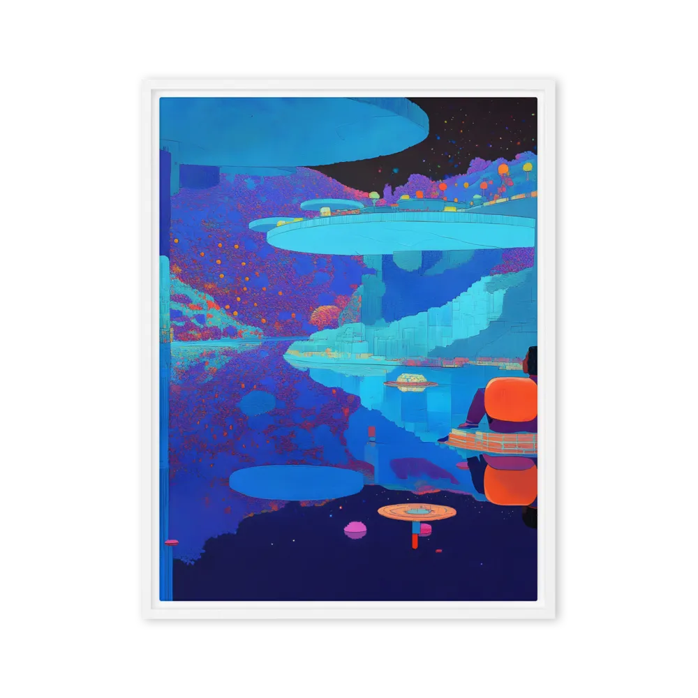 Reflections of Serenity | Canvas with White Frame | 24″×32″