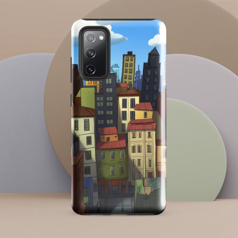 Urban Symphony: A Colorful Cityscape | Phone Case |  S20 FE | Tough Case | Glossy