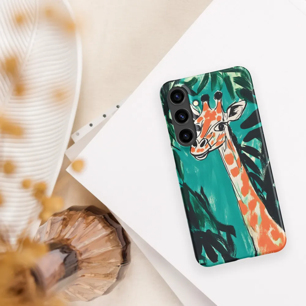Curious Giraffe in Lush Greenery | Phone Case |  S24 Plus | Snap Case | Matte