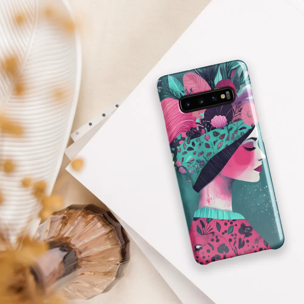 Whimsical Floral Portrait | Phone Case |  S10 Plus | Snap Case | Glossy