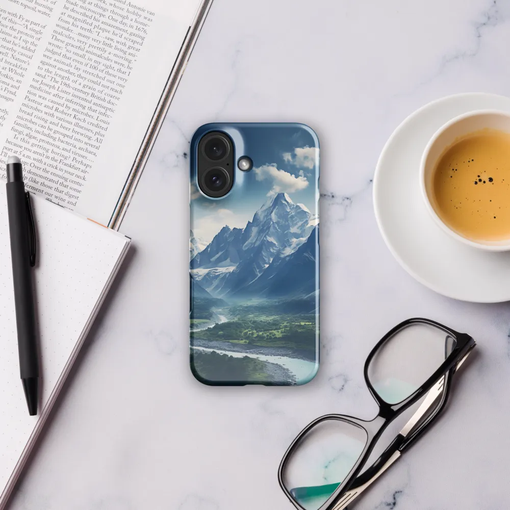 Majestic Serenity: A Landscape of Mountains and Rivers | Phone Case |  16 | Snap Case | Glossy