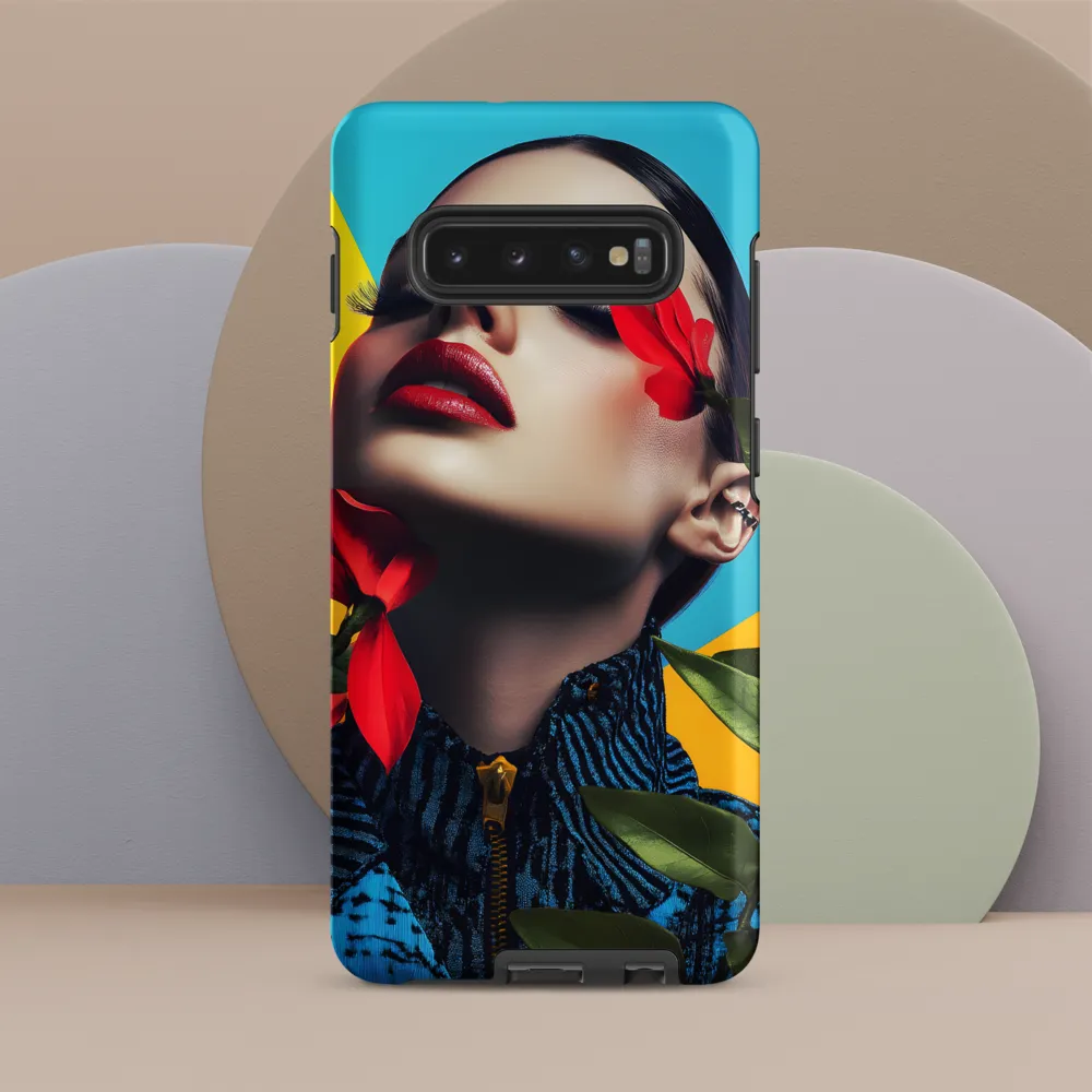 Floral Serenity: A Contemporary Portrait