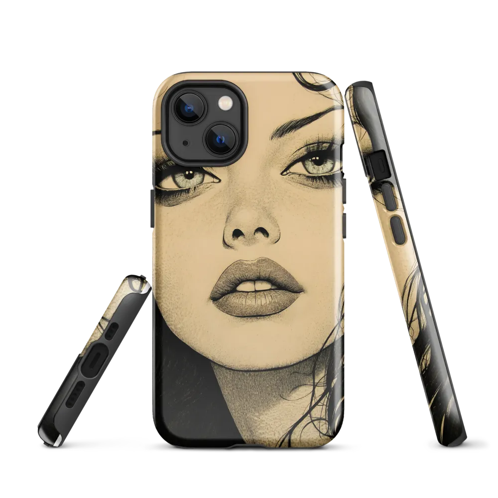 Enigmatic Gaze | Phone Case |  13 | Tough Case | Glossy
