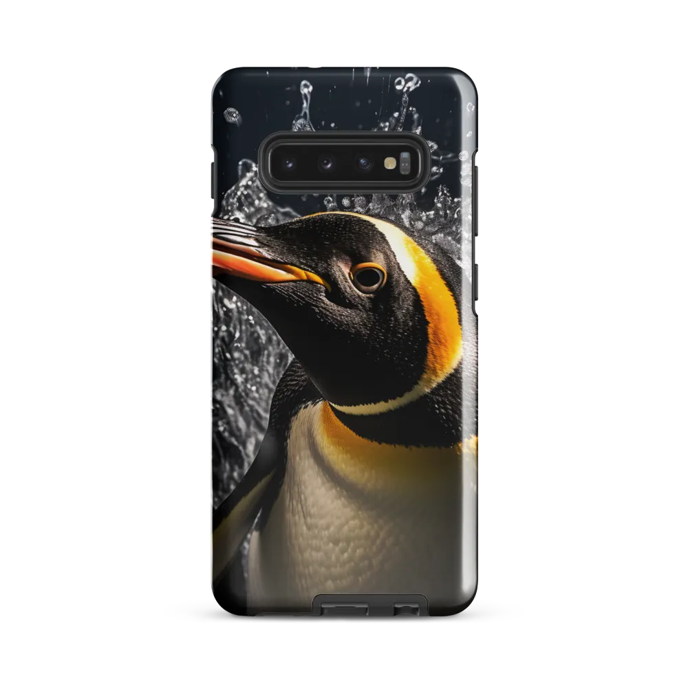 Emerging Majesty: The Penguin in Motion | Phone Case |  S10 Plus | Tough Case | Glossy