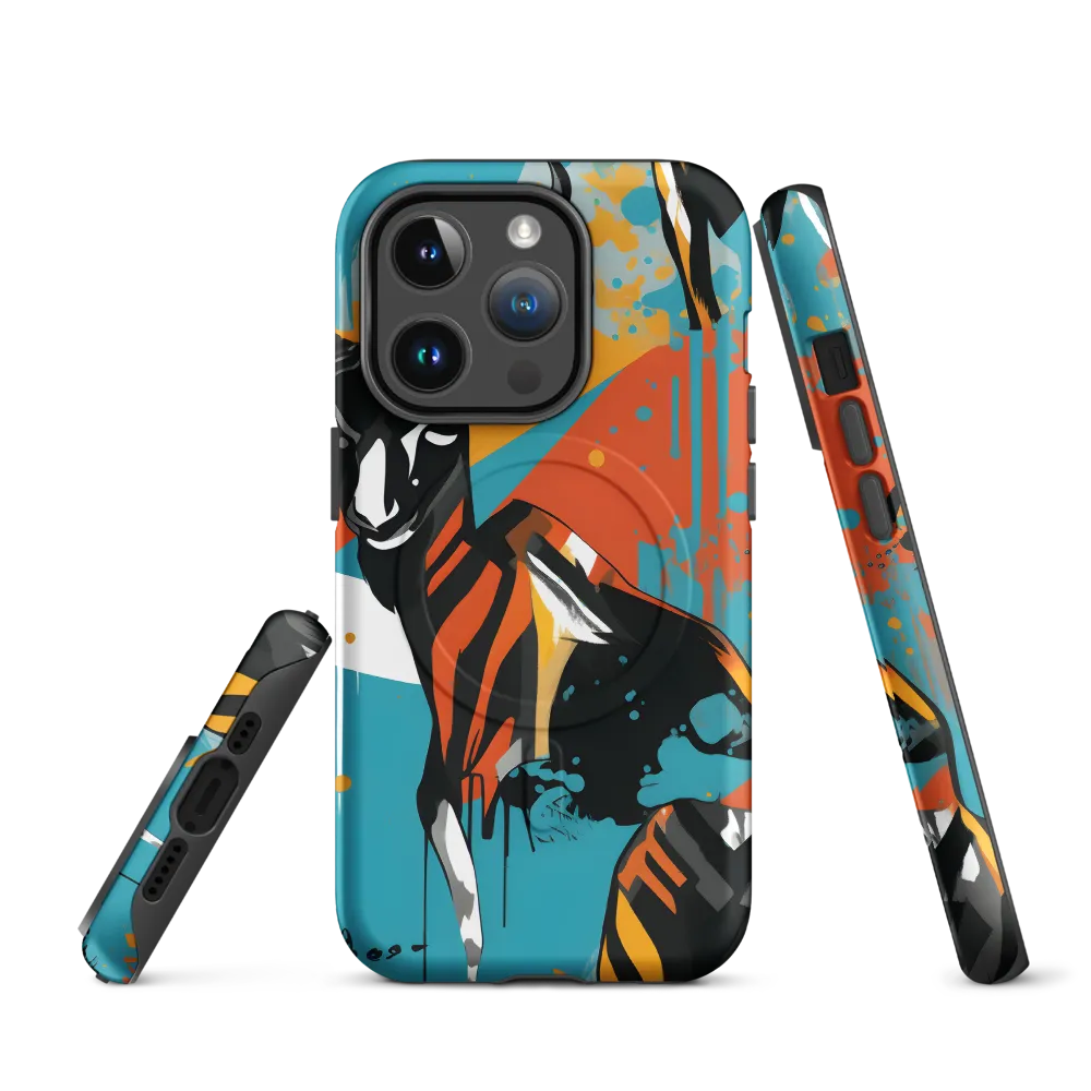 Dynamic Antelope in Vivid Abstract