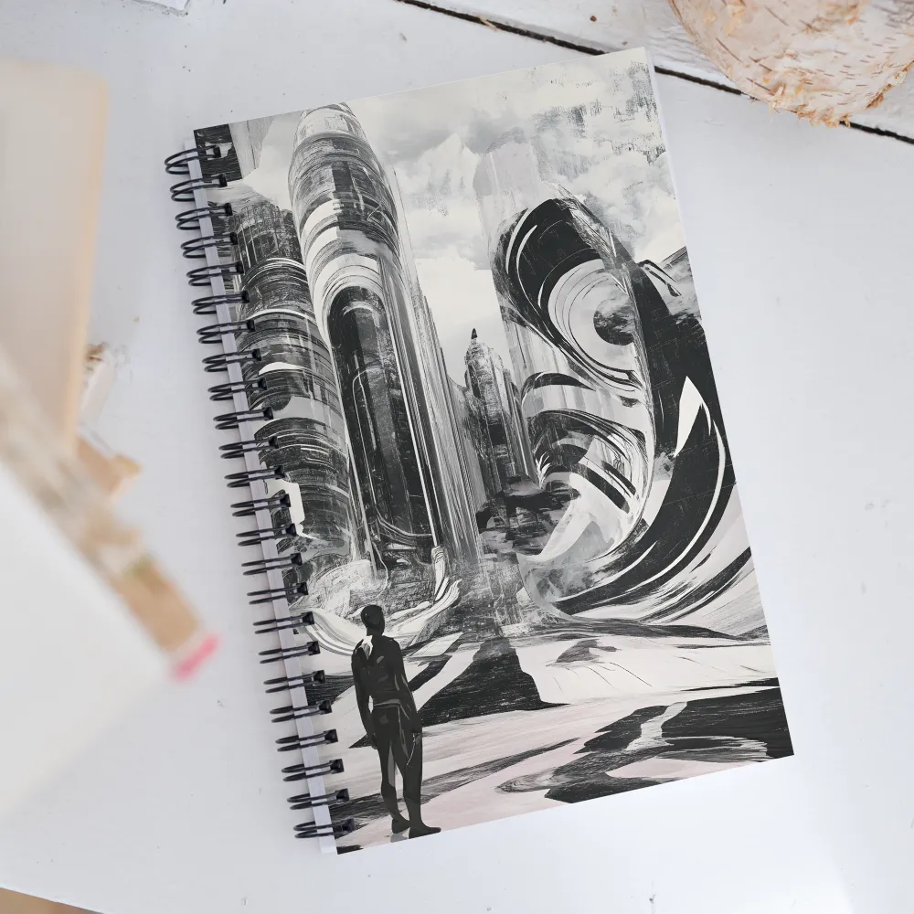 Architectural Dreams in Monochrome | Spiral Notebook