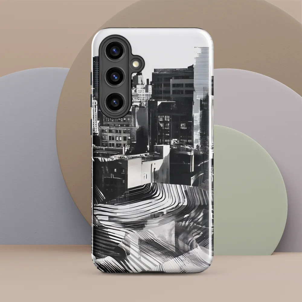 Urban Rhythm in Black and White | Phone Case |  S24 Plus | Tough Case | Glossy