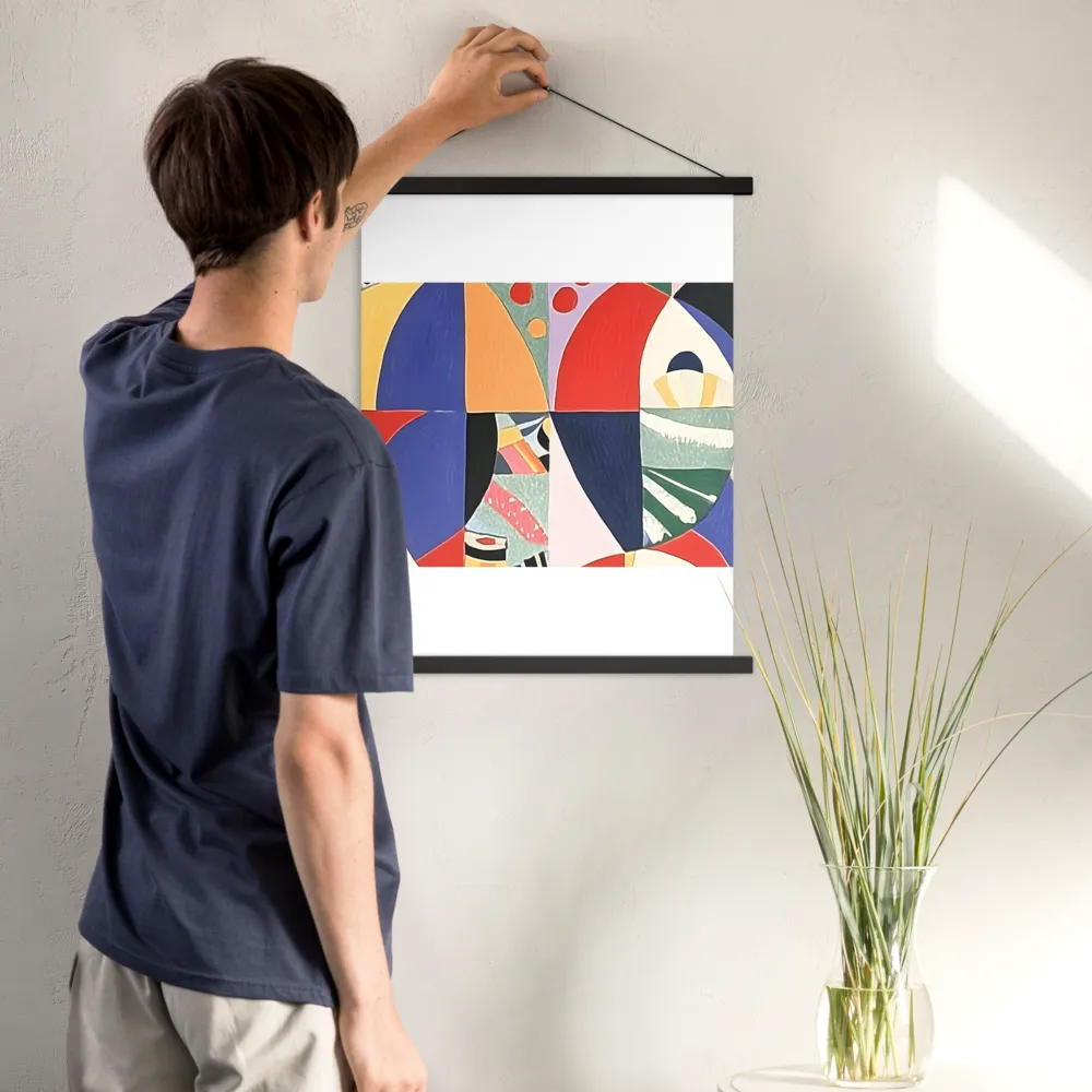 Dynamic Mosaic Symmetry | Poster With Black Wood Hanger | 18″×24″