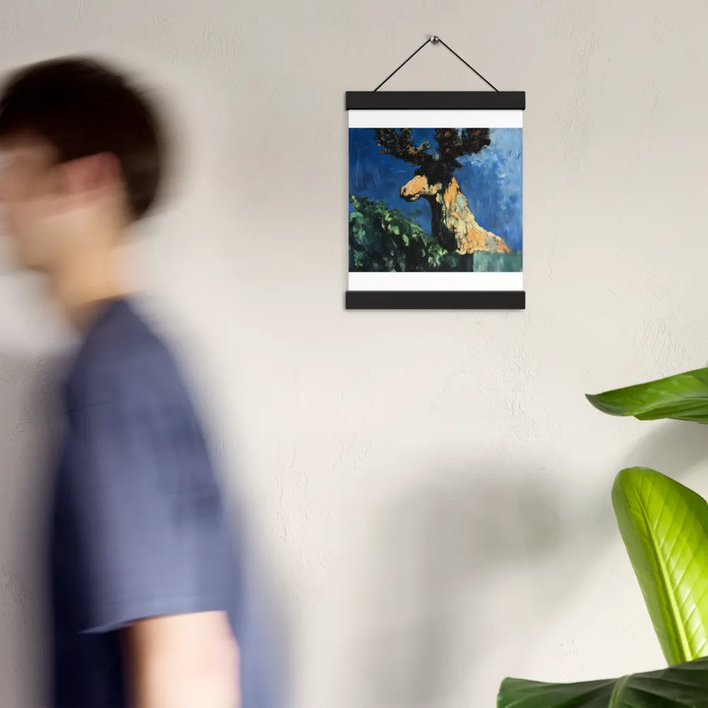 The Majestic Deer in Nature | Poster With Black Wood Hanger | 8″×10″