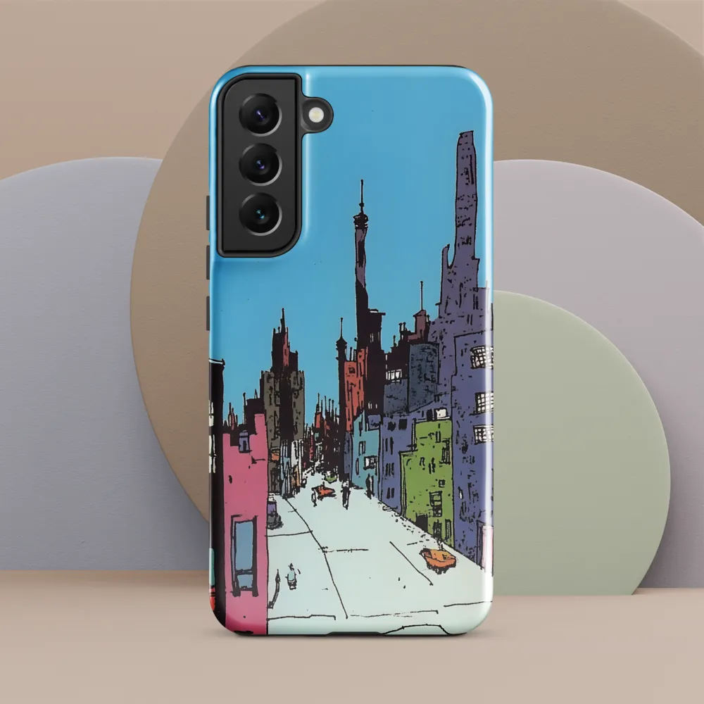 Vibrant Cityscape under the Moon