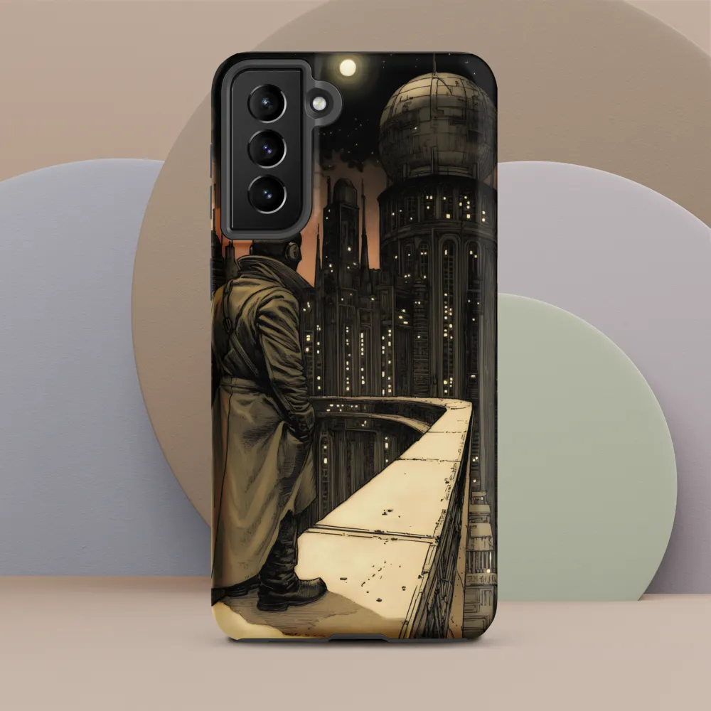 A Contemplative Gaze Over the Futuristic Metropolis