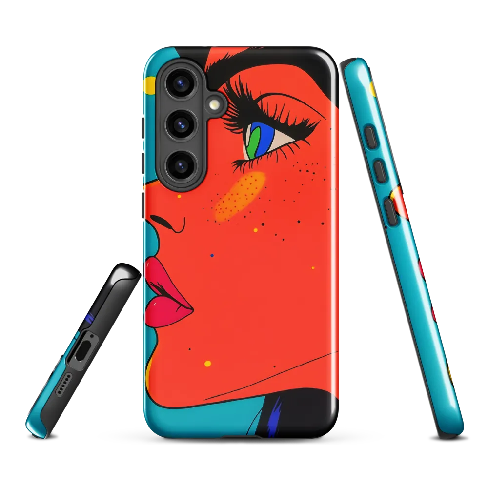 Vibrant Feminine Profile in Pop Art