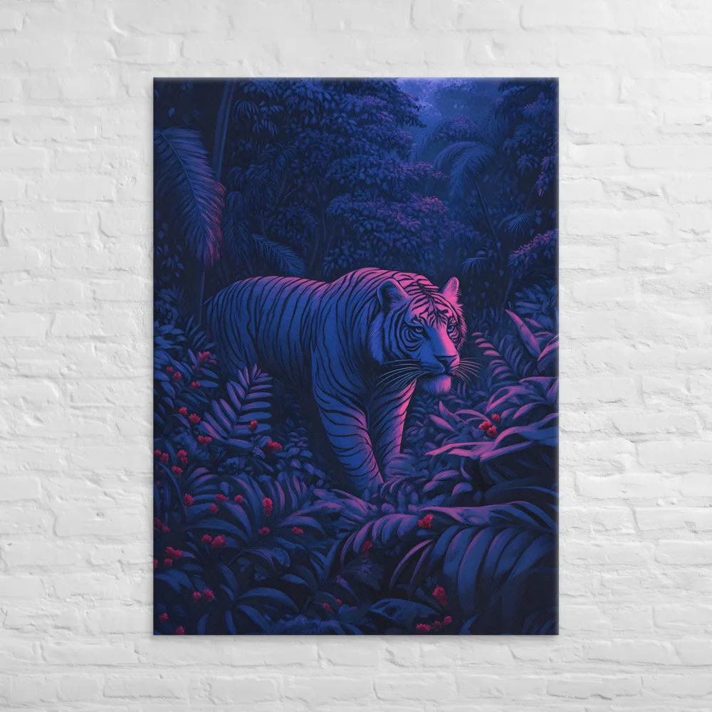 Mystic Prowler: The White Tiger in the Jungle | Canvas | 40″×55″