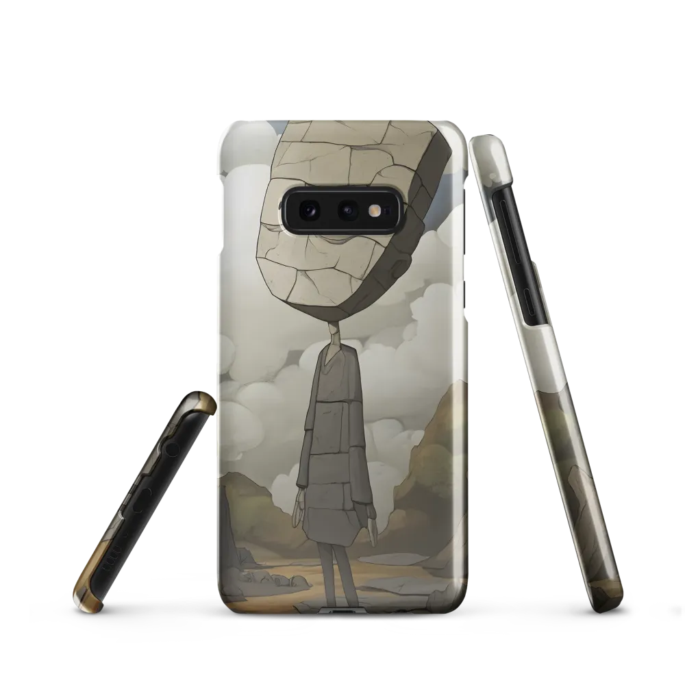 Whimsical Stone Figure in a Rocky Landscape | Phone Case |  S10e | Snap Case | Glossy