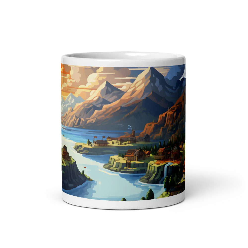 Tranquil Sunset Over Serene Landscape | Mug with White inside | 11 oz