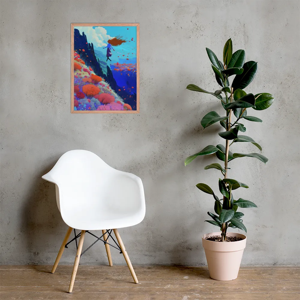 Whispers of Freedom | Poster with Red oak Frame | 18″×24″