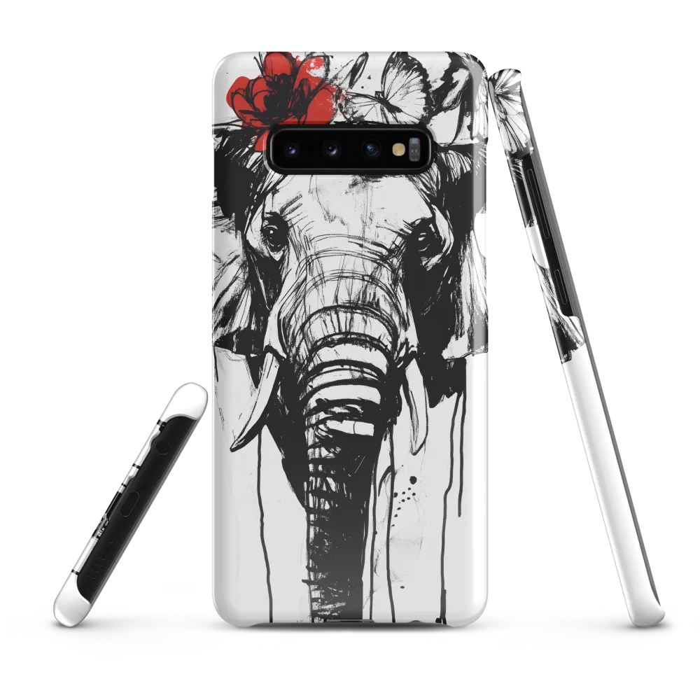 Whimsical Elegance: The Elephant's Adornments | Phone Case |  S10 Plus | Snap Case | Glossy