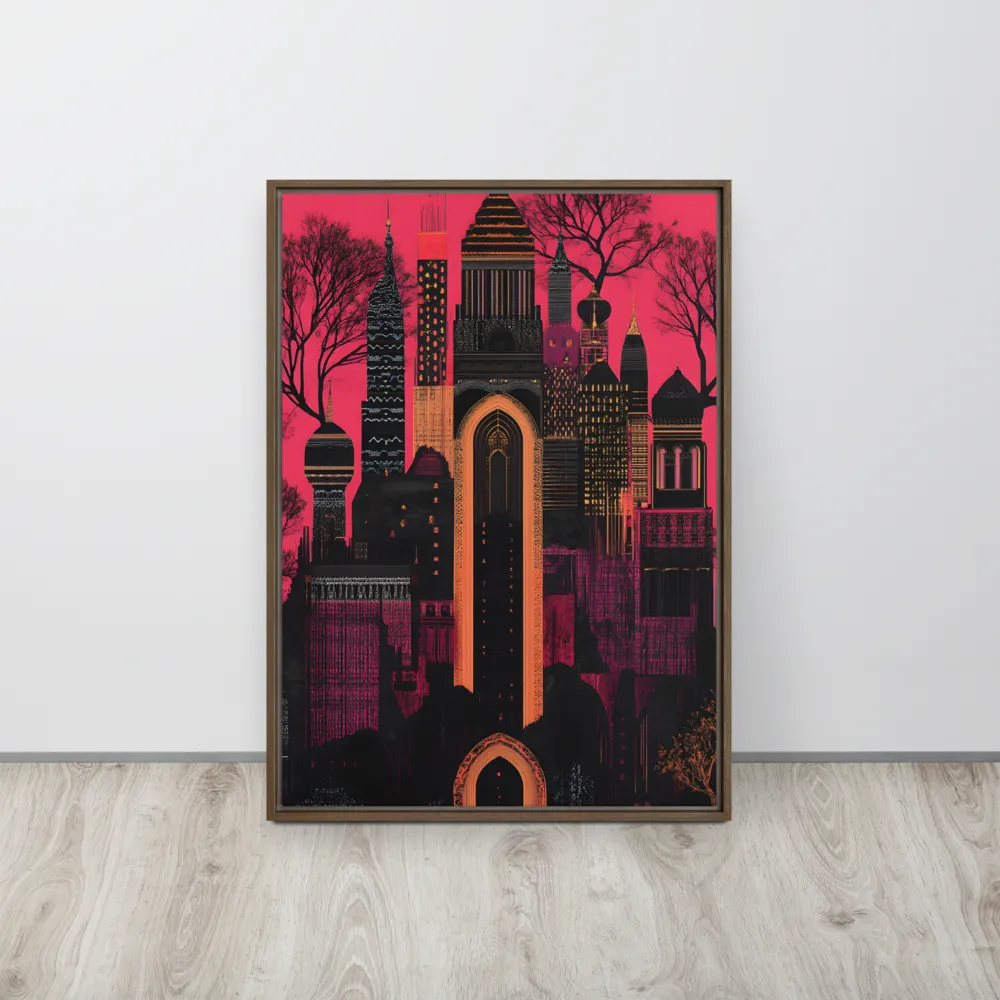 Urban Reverie | Canvas with Brown Frame | 20″×28″