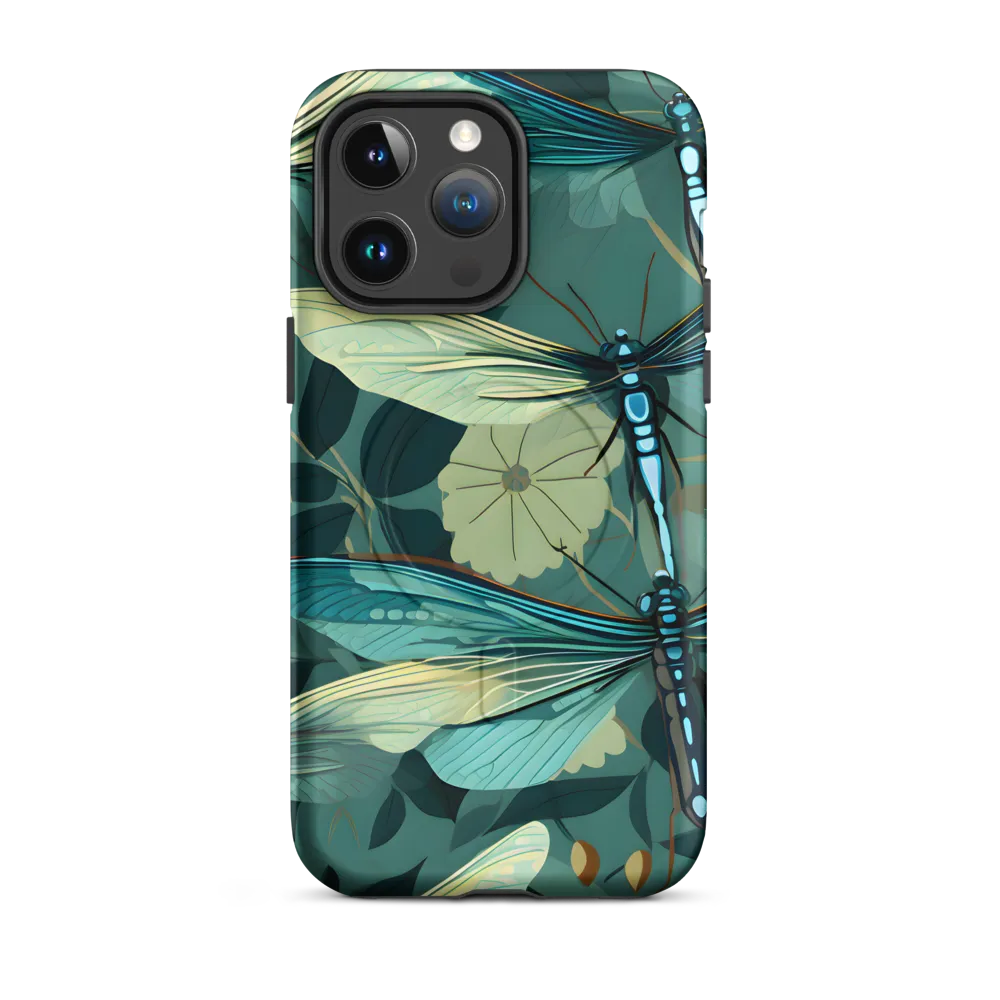 Whispers of Nature: Dragonflies in Harmony | Phone Case |  14 Pro Max | MagSafe® Tough Case | Matte