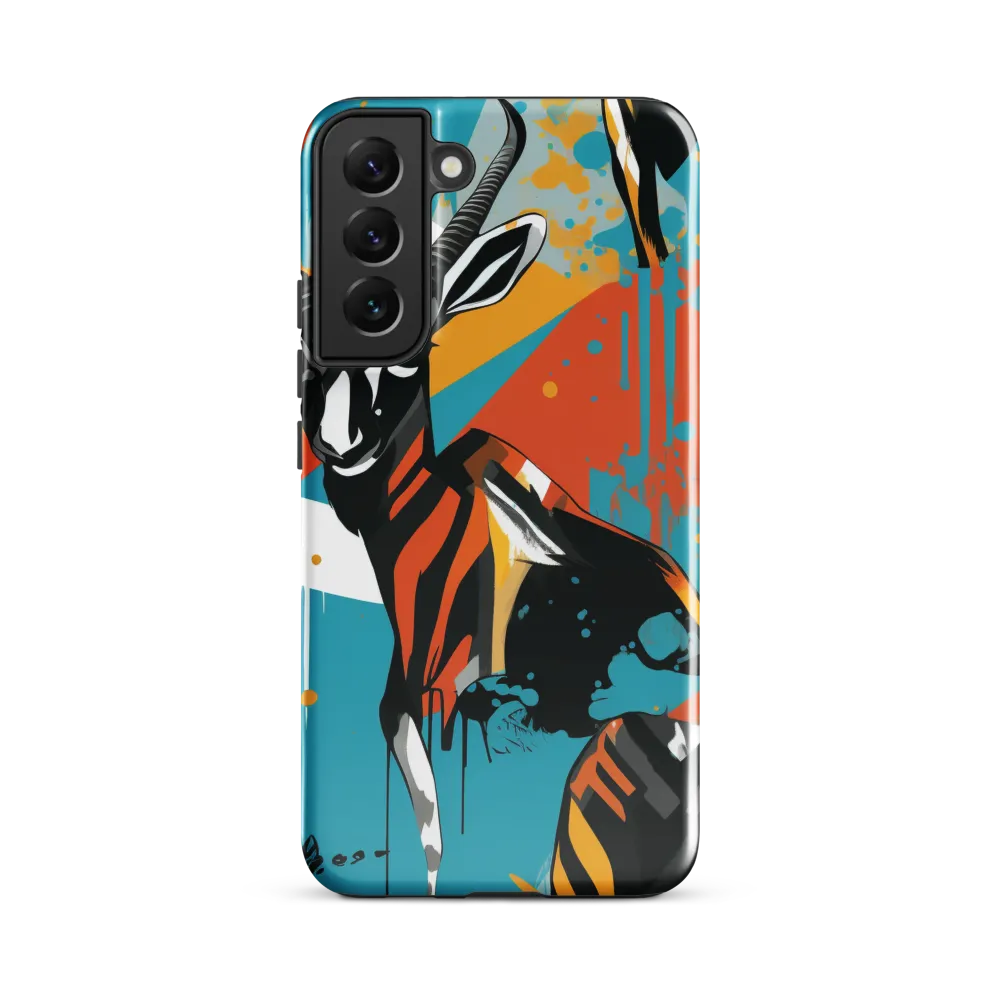 Dynamic Antelope in Vivid Abstract