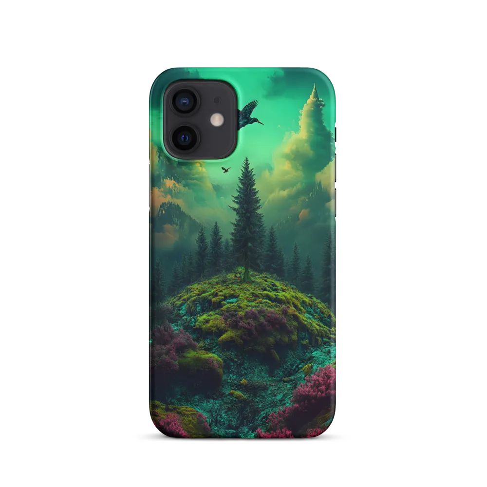 Moss-Covered Knoll Beneath Teal Skies
