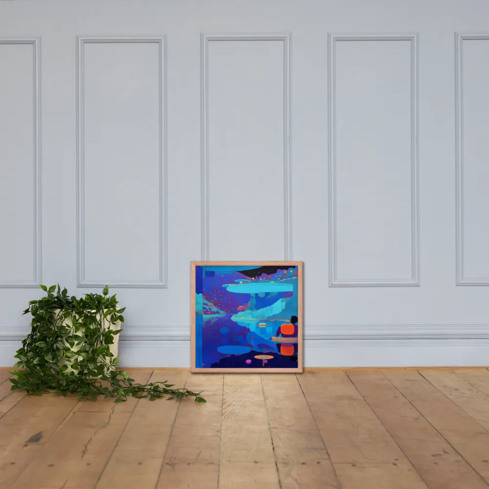 Reflections of Serenity | Poster with Red oak Frame | 18″×18″