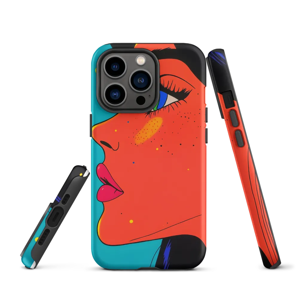 Vibrant Feminine Profile in Pop Art