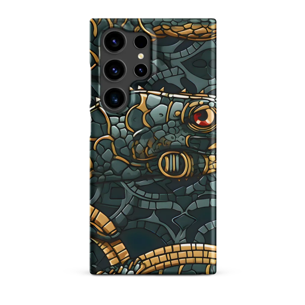 Reptilian Elegance: A Digital Art Nouveau Tapestry