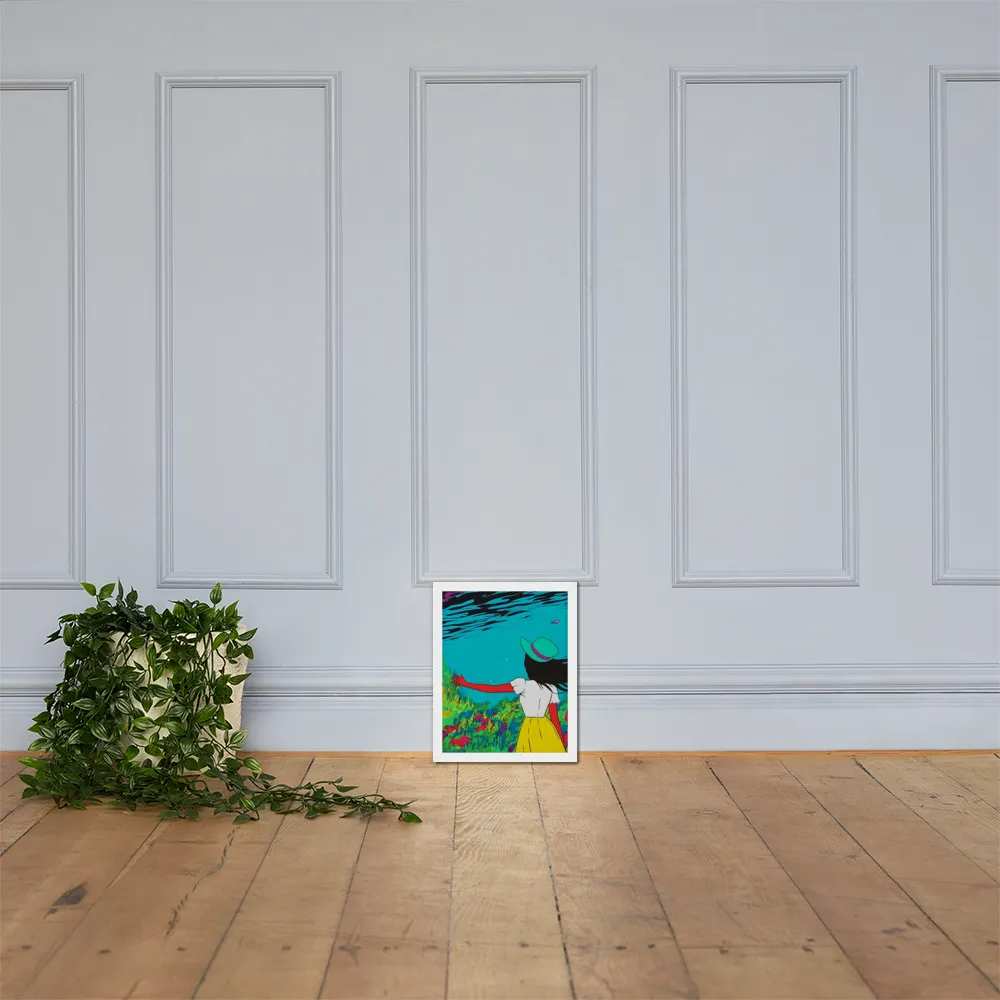 Whimsical Encounter | Poster with White Frame | 11″×14″