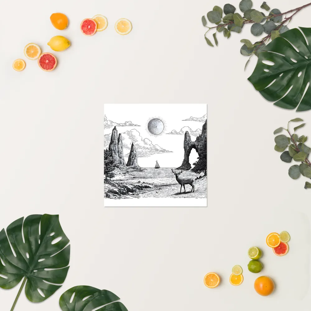 Seaside Stag 
 Poster | 18″x 18″