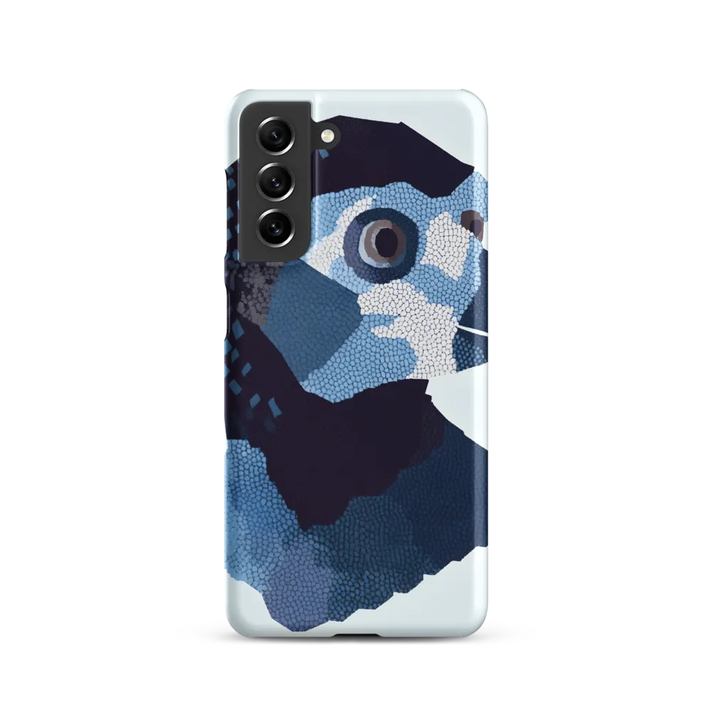 Abstract Avian Portrait in Blue