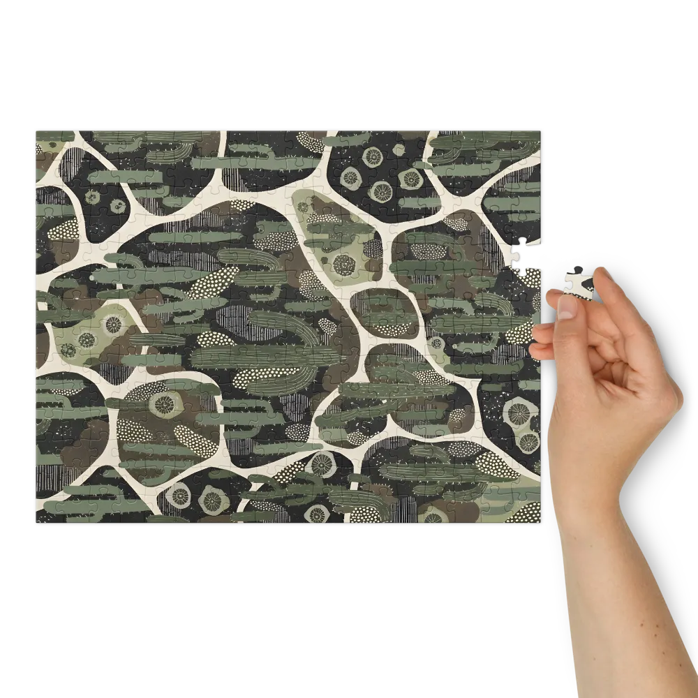 Desert Cactus Pattern 
 Jigsaw Puzzle in Tin Box